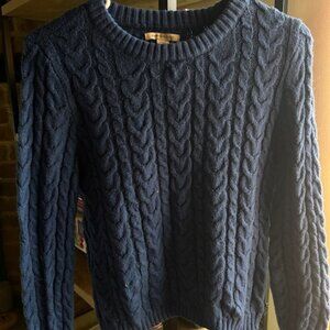 Blue preppy cropped sweater